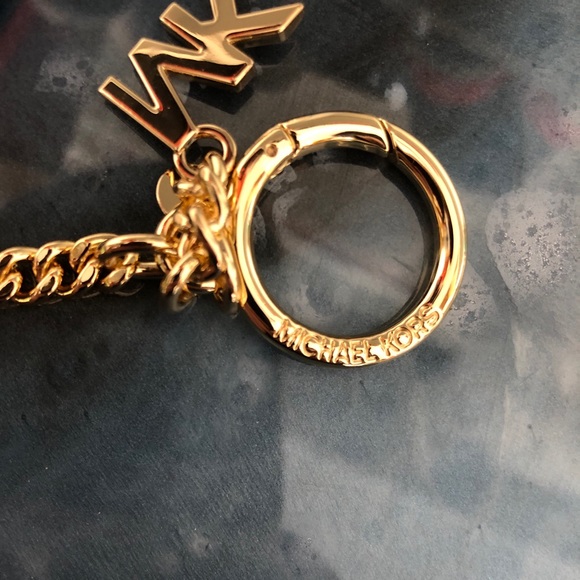 Michael Kors Leather Rose Keychain - Picture 4 of 4